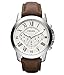 Produktbild Fossil Uhr für Herren Grant, QuarzChronographenwerk, 44mm Silbernes Edelstahlgehäuse mit Lederarmband, FS4735IE