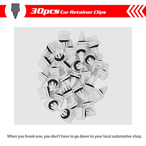 Image of OTUAYAUTO 30PCS Rocker Panel Moulding Clips - Replacement for Honda Accord 90-07, Civic 92-00, Element 03-11, Acura TL 95-08 91513-SM4-000 91513SM4000