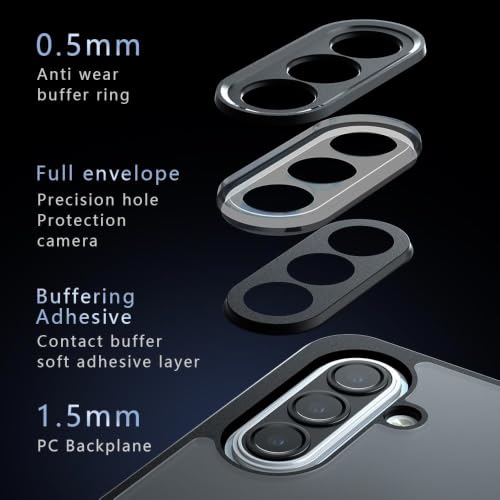 Image of Matte PC+TPU Back Cover Case for Samsung Galaxy A17 5G, Black | Air Bag Corner Protection, Anti-Fingerprint, Never Turns Yellow, Micro Arc Edge, Skin-Friendly Feel