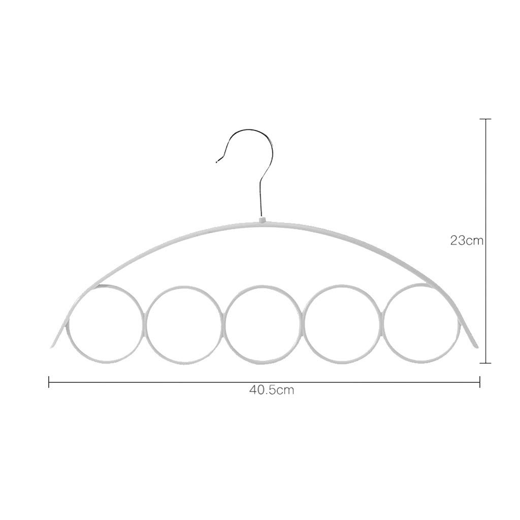 Hanger RENRUIRUI- Percha de 5 Anillas de plástico Pañuelo Bufanda Corbata Perchero de Almacenamiento Multifuncional for Colgar en Rack (10 Piezas)
