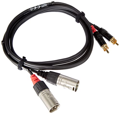 CORDIAL Câble audio double XLR mâle/Rca 1,5 m