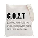 POFULL Special Person Gifts G.O.A.T Greatest Of All Time Cosmetic Bag Goat Inspirational Gift (G.O.A.T tote Bag)