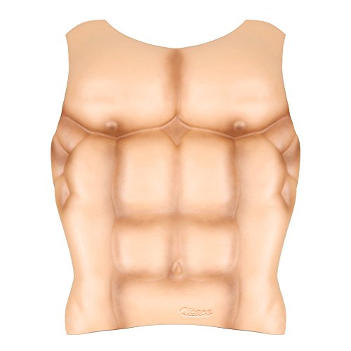 Zicac Man Fake Muscle Chest Halloween Props Cosplay Makeup Funny Dress