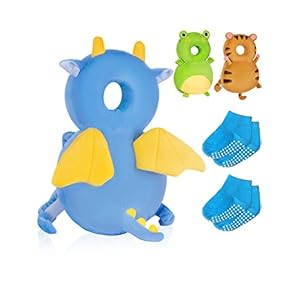 Baby Head Protector,Infant Fall Protection,Toddler Walking Head Protection with 2 Pairs Anti Slip Socks,Baby Head Backpack for Walking Crawling