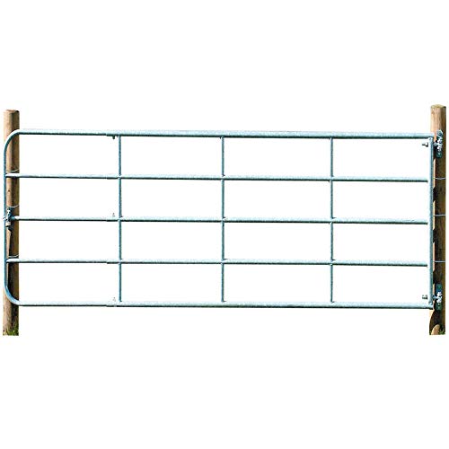 Agrarzone Weidezauntor verzinkt 110cm verstellbar 3m - 4m | Weidetor mit Montageset | elektrifizierbares Weidegatter für sicheren Weidezugang | Zaun-Tor für Schafzaun Pferdezaun Elektrozaun Weidezaun