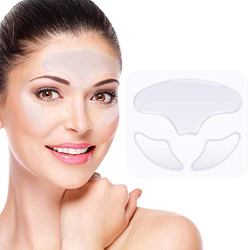 Yiwa Eye Face Pad Anti Wrinkle Reusable Silicone Invisible Face Pad 3 Pcs/set Anti-aging Eliminate Wrinkle Face Pad