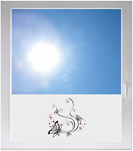 INDIGOS UG - Fensterfolie Blickdicht Orchideen - 1150x500mm -...