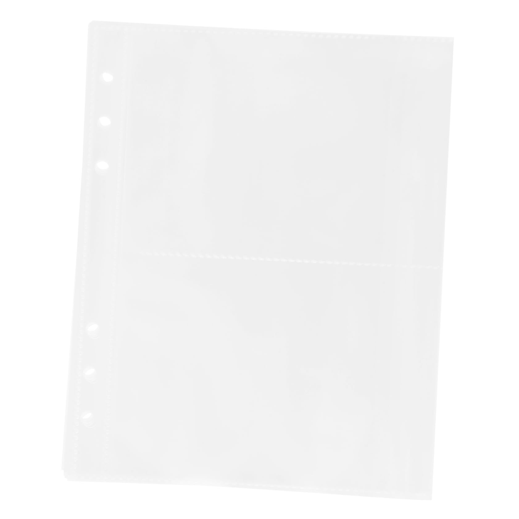 Cabilock 5 Scrapbook with Plastic Sleeves Scrapbook Refill Pages Protective Sleeves Photo Album Scrapbook Small Scrapbook Clear Photo Protectors Binder Clips Scrapbook Page Protectors PVC