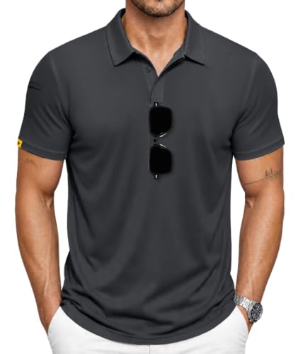 Image of SCODI Men's Golf Polo Shirt Short Sleeve Tactical Shirts Casual Tennis T-Shirt