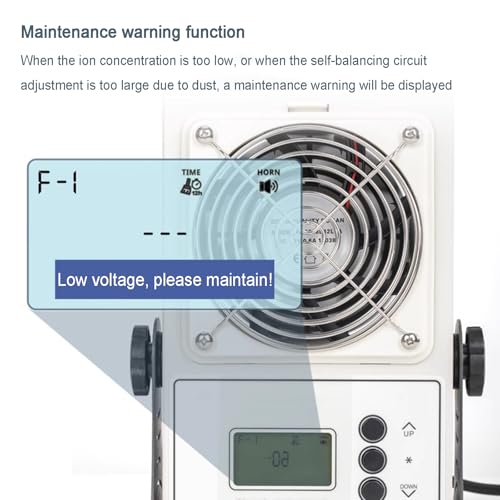 Ventilador Ionizador Antiestático de Escritorio con LCD miniatura 4