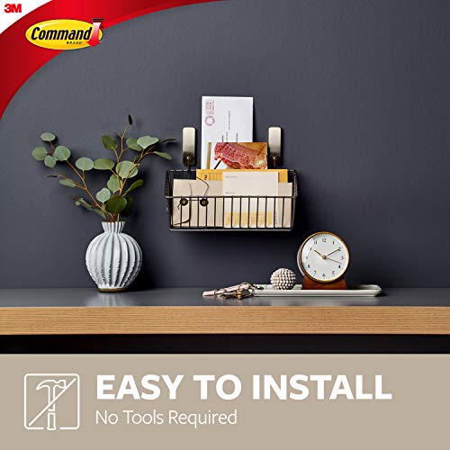 Command Medium Matte Black Stocking Hangers, 2 Hooks and 4 Strips, Damage Free Hanging Wall Hooks with Adhesive Strips, No Tools Coat Hooks for Hanging Home Decor, Holds up to 3 lb - image 4