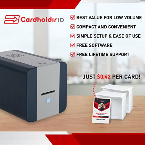 Cardholdir Id 456 Easy Badges Solid 210 Id Badge Printer | With Beginner Software, & Everything Needed To Design And Print 200 Id Cards thumb #3