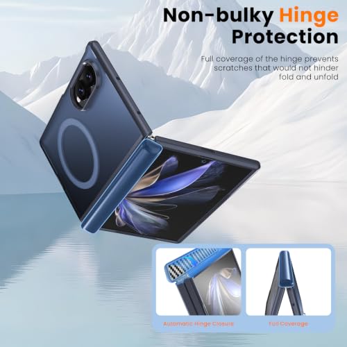 Image of WRJ for Samsung Galaxy Z Fold 8 Case Built-in Screen Protector,Blue