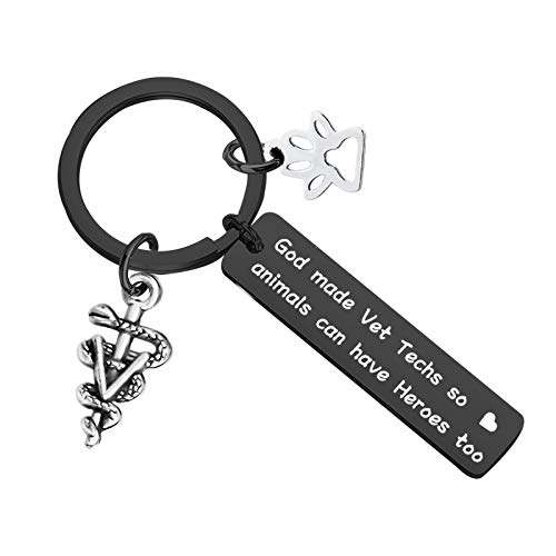 Image of CENWA Veterinarian Gift Vet Tech Appreciation Gift God Made Vet Techs So Animals Can Have Heroes Too(Vet tech -K Black)