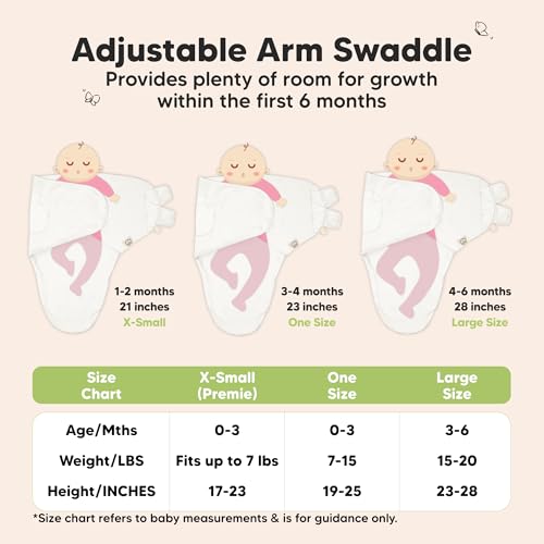 Image of 3-Pack Organic Baby Swaddle Sleep Sacks - Swaddles for Newborns, Infant 0-3 Months, Baby Girls, Boys, Soft & Snug Newborn Sleep Sack, Nursery Swaddling Blankets (Lil Fawn, OS)