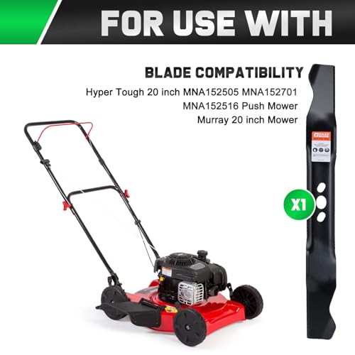 Image of Grasscool 2105300125A 20 Mower Blade Compatible with Hyper Tough Murray 20 inch MNA152505 MNA152701 Push Mower(Oval Center Hole)