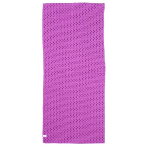 Tapis de yoga antidérapant Healvian léger et résistant en PVC violet à pois fleur de prunier