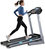 Treadmill with Auto Incline - 300 lb Capacity, 3.0HP Folding Electric Treadmill Up to 8.5 MPH Speed, Running Machine with 17.5' Wide Tread Belt and Bluetooth Speaker for Home Use
