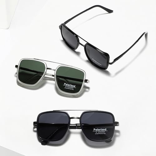 Big Frame Sunglasses Polarized Tr90 Half Metal Unisex Square Sun Glasses Sun Shades Uv400 5