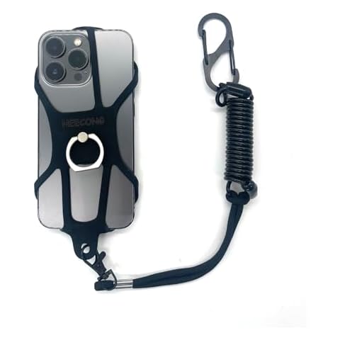 NEECONG Lanyard Holder, Universal Fishing Protect Rugged Phone Tether and Ring Grip, Compatible with Most Smartphones Cover
