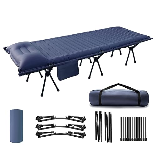 Letto da Campeggio Adulti Pieghevole Letti da Campo Ultralight Tappetino per Dormire con Supporti in Alluminio Lettino da Tenda per Indoor Outdoor Brandina da Campeggio Capacità di Carico 160kg