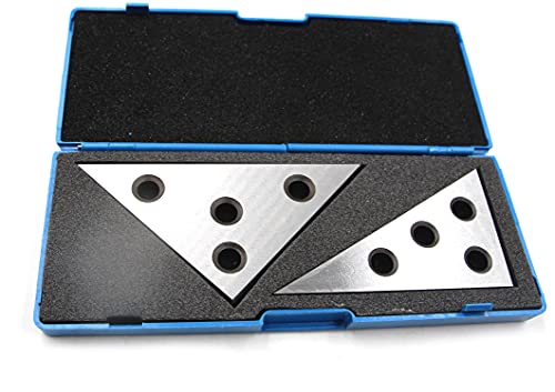 Chiloskit Winkelplatten Winkelblock Set Machinist Werkzeug Winkelblock Set Maschinenwerkzeug Winkelblock Set Machinist Square Gage Block Set 2 Stück, 2 Piece Set