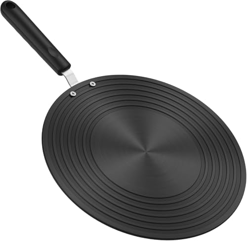 Adaptador A Induzione, adaptador para piano de inducción，Placa Difusor de Calor 24cm En Aluminio Anodizado - Adaptador Para Pianos A Induzione, Coctura Uniforme Anti-Quemadura, Mango Ergonómico
