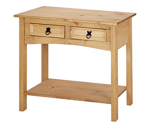 Corona 2 Drawer Console Table, Mexican Pine - Image 4