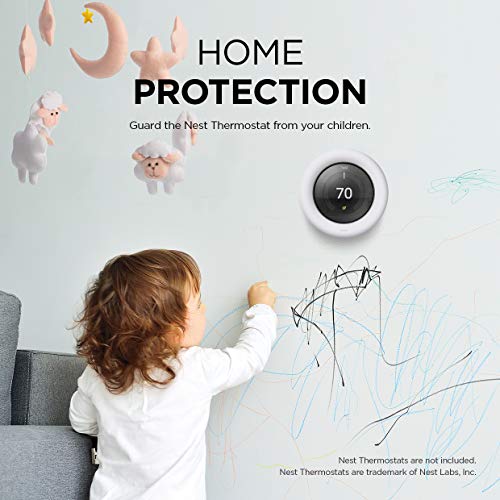 Elago Lock Designed For Nest Learning Thermostat [White] - Compatible With Google Nest Learning Thermostat 1/2/ 3 Generation & E, Home Or Public Protection, Secure Lock [Us Patent Registered] #TOP1