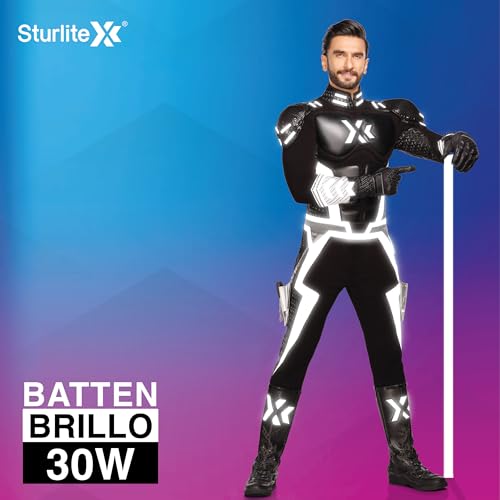 Image of Sturlite Brillo 30 Watt LED Batten| 6500K Cool White Color Temperature Tube light| Sleek Elegant Design With CRI Tech| LM-80 Tested, 3000 Lumens| 25000 Hrs Rated Life (Pack of 1)