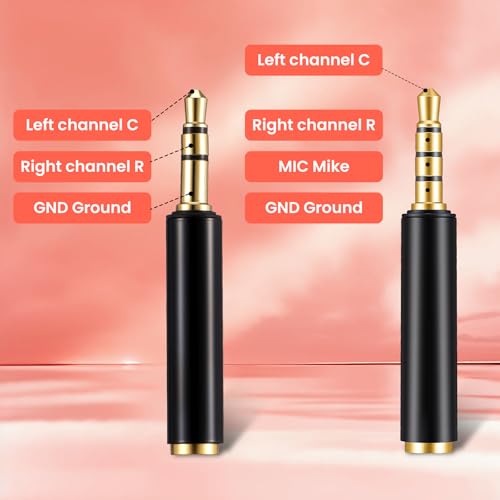 Adaptador Molain TRS a TRRS 3.5mm Pack 4 miniatura 3