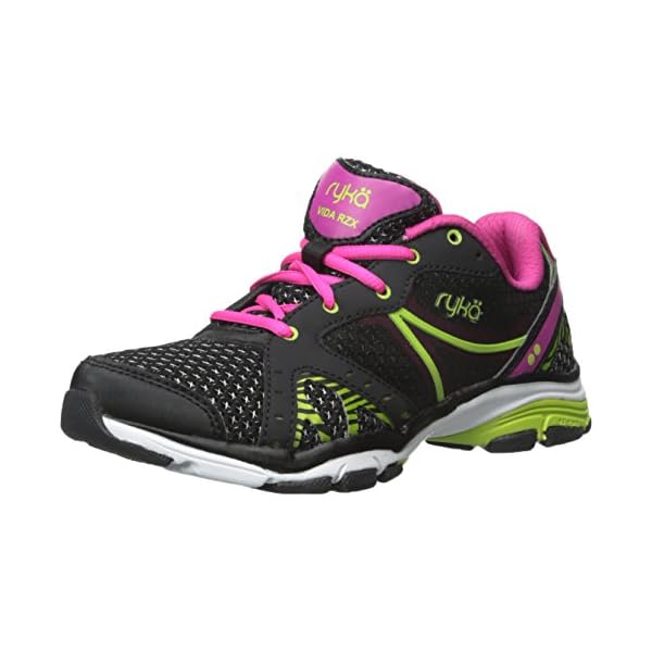 Ryka Women's Vida RZX Cross-Training Shoe, Black/Ryka Pink/Lime Blaze, 8.5 M US