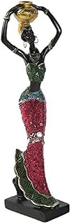 kaikki African Sculpture, Beauty Girl Statue African Women Figure Art Statues Tribal Lady Sculpture Decor, Creative Home Decorations Collectible Art Vintage Gift Crafts Dolls Ornaments