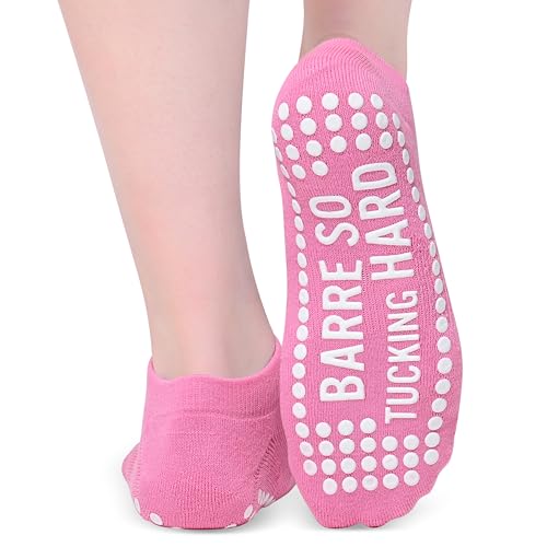 Life By Lexie Barre So Tucking Hard Sticky Grip Socks for Pure Barre, Pilates, Yoga, Lagree, Dance, 1 Pair, 1 Size Fits Most Women