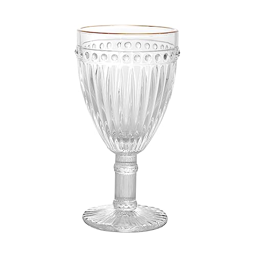 Taça de Água de Vidro com Fio de Ouro Empire 325ml - Lyor