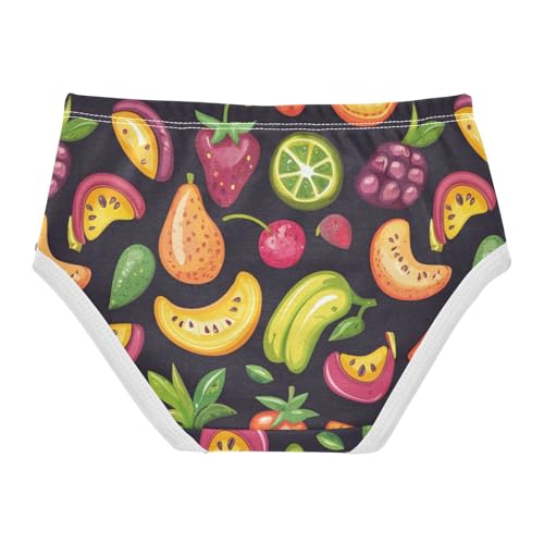 ZZKKO Cartoon Summer Fruits Girls Underwear Toddler Panties for Girls Comfort Brief Size 2-8T2