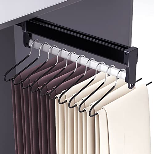 Tringle à vêtements réglable métallique pour stopper les placards saturés