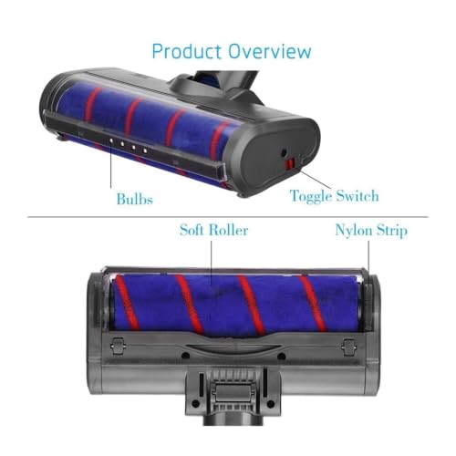 Cabezal de Cepillo compatible Dyson V6 DC62 accesorio suelo cepillo suave 4