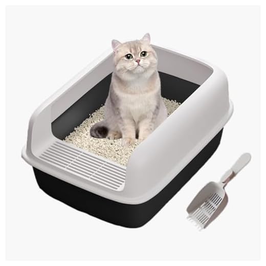 Caixa De Areia Para Gatos | Casa De Banho Para Gatos | Banheiro Aberto Para Animais | Caixa De Areia De Tamanho Grande | Com Pá | Fácil De Limpar | Adequado Para Animais