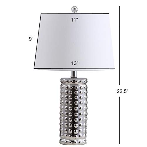 Lámpara de mesa de noche moderna industrial cromada 23 pulg set 2 miniatura 4