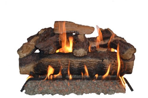 Sure Heat MO24DBRNL-60 Vented Gas Fireplace Logs, 24", Charred Oak