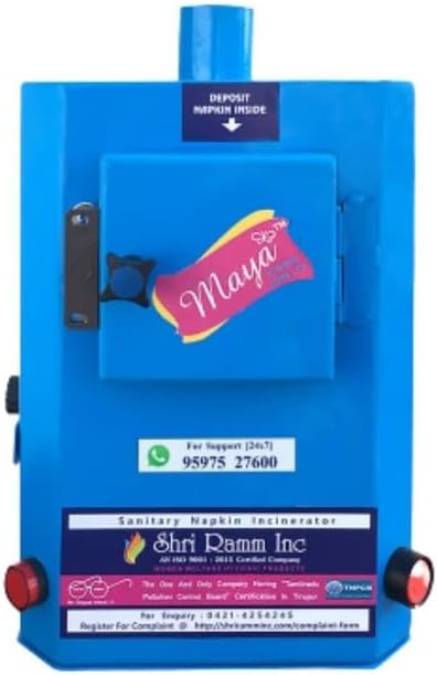 MAYA Brand Home Lite Model Sanitary Napkin Destroyer Machine/Sanitary Napkin Incinerator/Sanitary Pad Burning Machine for Home (Only for Sanitary Napkins. Not Suitable for Diapers)