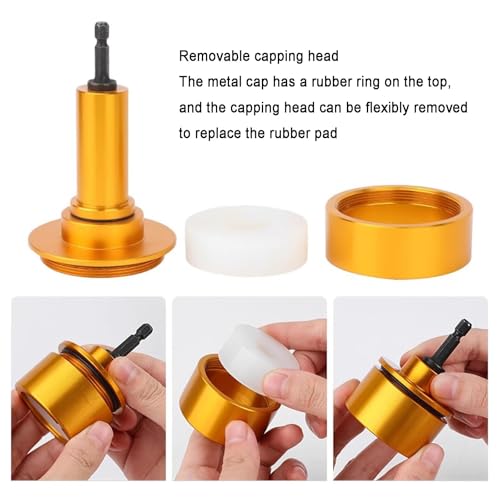 Machine de capsulage sans fil avec 6 têtes de vissage