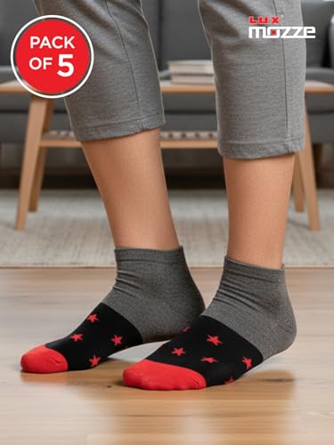 Image of Orbit Ankle Length Socks for Men |Made With Durable & Breathable Cotton | Ideal for Gym, Running, Office | 3 Pair -Multicolor