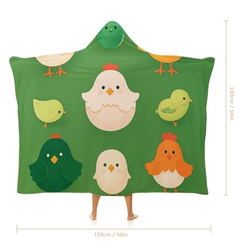 Couverture à capuche poulet pour vos soirées cocooning