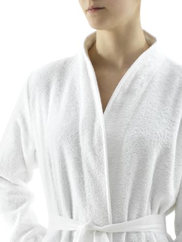 Peignoir ajusté blanc taille S idéal après le spa et bain - 6