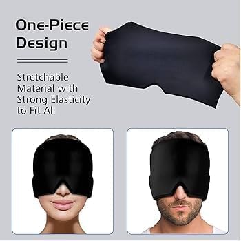 Image of 3D Contoured Sleep Eye Mask for Men & Women | Blackout Eye Cover with Soft Adjustable Strap | Light Blocking Sleeping Mask for Travel, Meditation, Yoga, Shift Workers & Relaxation | Black