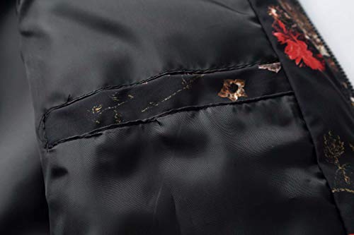 Image of HENGAO Men's Stylish Floral Bomber Jacket