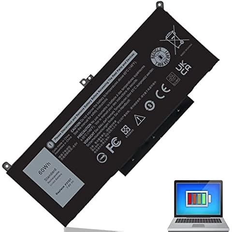 VKMAPIP F3YGT DM3WC Battery for Dell Latitude 7480 7390 7280 7290 7380 7490 E7280 E7480 E7490 12 7000 13 7000 14 7000 Series P73G P73G002 P29S002 ODM3WC DM6WC 2X39G KG7VF 451-BBYE 453-BBCF f3ygt Cover