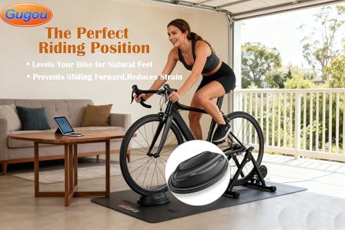 Gugou Bike Front Wheel Riser Block, Indoor Cycling Trainer Stand with Anti-Slip Design &ndash; Fits Road Bike & Mountain Bike (Tire Width Up to 1.8") for Stable Turbo Training